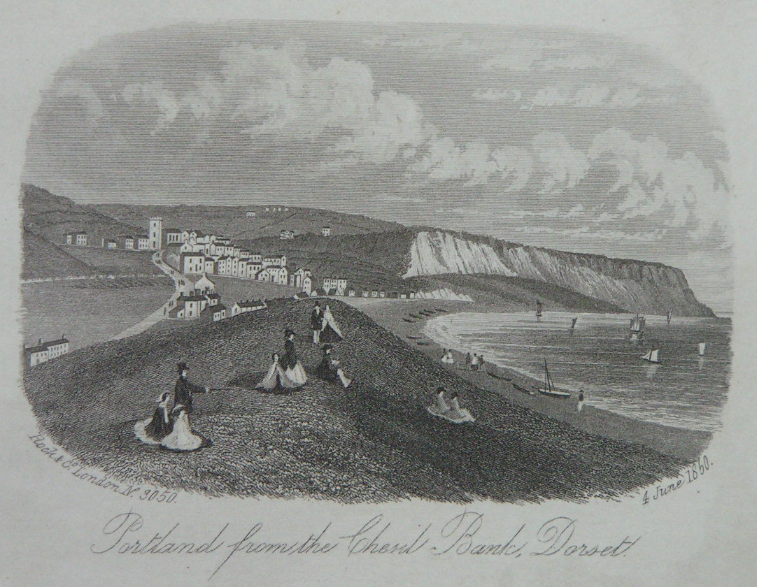 Steel Vignette - Portland from the Chesil Bank, Dorset - Rock